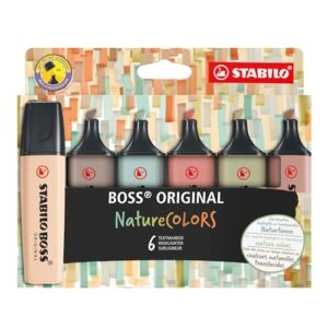 STABILO Highlighter BOSS ORIGINAL NatureCOLORS - Pack of 6 - Beige