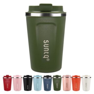 SUNTQ Coffee Mug to Go Thermal Mug Stainless Steel Leak-proof Coffee Mug with Lid Reusable Coffee Cup Thermal Mug for On the Go Environmentally Friendly