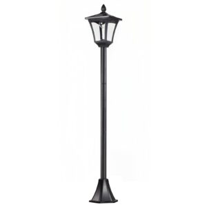 Outsunny Outdoor Garden Solar Post Lamp Sensor Dimmable LED Lantern Bollard Pathway 1.6M Tall – Black