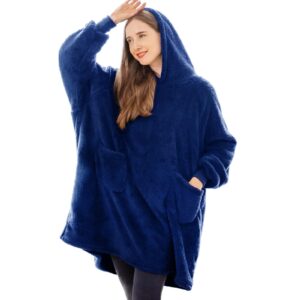 Aisbo Oversized Wearable Blanket Hoodie Women - Fluffy Warm Hoodie Blanket for Mens Adult