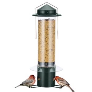 Kingsyard Squirrel-Proof Bird Feeder w/3 Feeding Ports