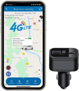 GPS Tracker for Car 4G Car Charger Real-Time Tracking Device Installation-Free Wireless Anti-theft SOS Alarm GPS Tracker Devices USB Car Charger Tracker No Subscription 4G TK818