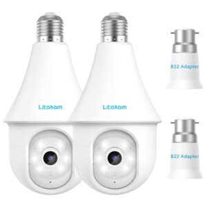 4MP Light Bulb Security Camera