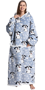 sherpa long blanket hoodie women men