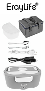 3 in 1 Electric Lunch Box Food Heater Grey
