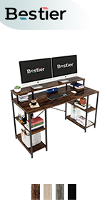 desk with shelves