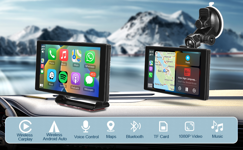 Wireless Apple Carplay&Android Auto