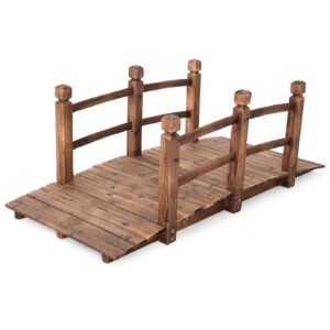 GiantexUK 1.5M Wooden Garden Bridge