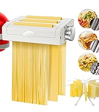 Pasta Maker Attachment for Kitchenaid Stand Mixers, 3 in 1 Set of Kitchen Aid Pasta Accessories