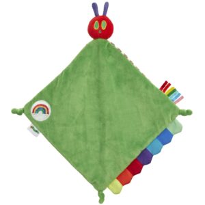 Rainbow Designs Very Hungry Caterpillar Baby Comforter – Soft & Colourful Rainbow VHC Comfort Blanket with Textured Tags