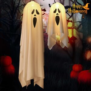 2Pcs Halloween Ghost Windsock