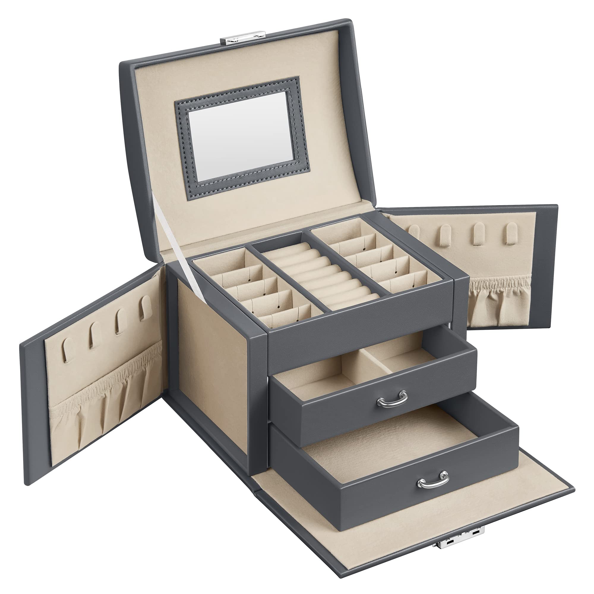 SONGMICS 3-Tier Jewellery Box