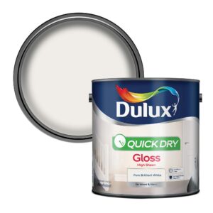 Dulux Quick Dry Gloss Paint For Wood And Metal - Pure Brilliant White 2. 5 Litres