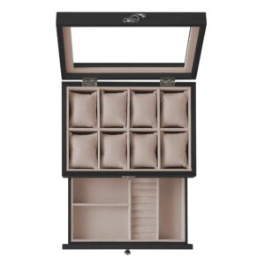 SONGMICS Watch Box with 8 Slots