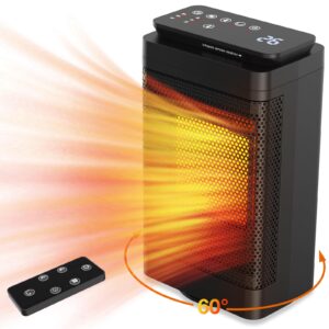 Electric Space Heater with Fan - 1500W Heaters for Home Portable Small Room Heater Low Noise