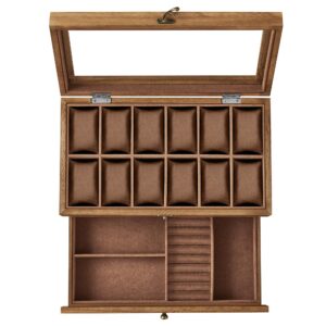 SONGMICS Watch Box with 12 Slots
