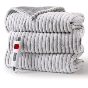 ZonLi Heated Throw Blanket -Electric Blanket Throw with 6 Heating Levels & 10H Auto Off