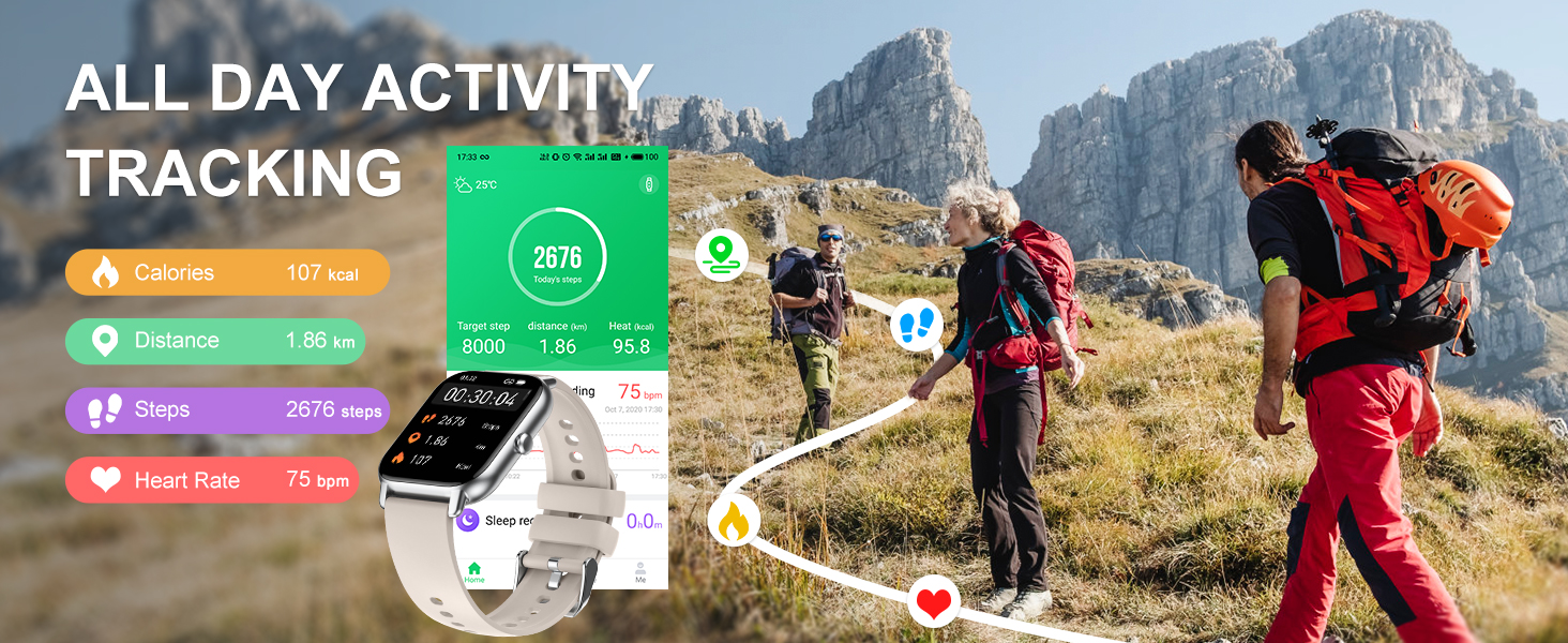 Smart Watch for Men Women Answer/Make Calls, 1.85