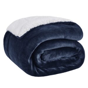 Bedsure Sherpa Fleece Throw Blanket - Fluffy Microfiber Solid Blankets for Bed and Couch Throw/Single Size