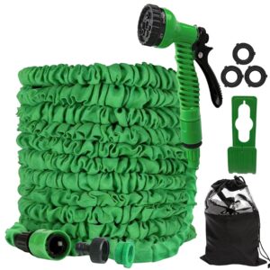 kitsky Expandable Garden Hose 100FT - Flexible Hose Pipe with Spray Gun. Ideal for Gardening