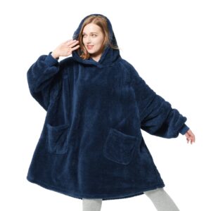 Bedsure Oversized Wearable Blanket Hoodie Women - Fluffy Fleece Hoodie Blanket for Adults Men