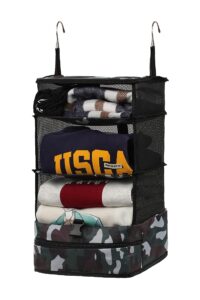 ELEZAY Hanging Packing Cubes Transformable Garment Closet Organisers Storage for Suitcases Carry on Luggage Compression Travel Bag with Shelves for Hotel Wardrobe Camper Accessories Large