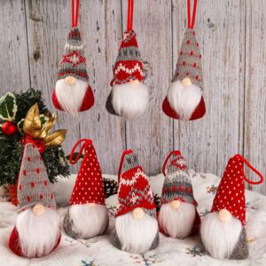 Christmas Gnomes Hanging Ornaments Set of 8