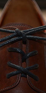 Black Waxed Dress Shoelaces