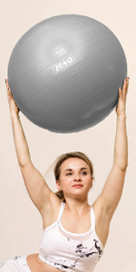 grey yoga ball