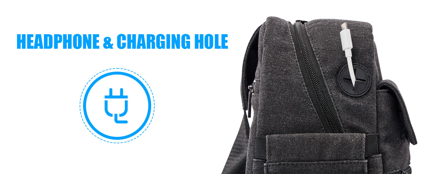 HEADPHONE & CHARGING HOLE