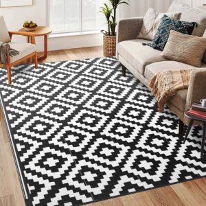 Albert Austin Large Outdoor Rug 150 x 250cm for Garden Patio UV Resistant Reversible Garden Rug Foldable Plastic Straw Waterproof Rug Anti-Slip and Easy to Clean Garden Mat for Beach Deck Picnic Patio