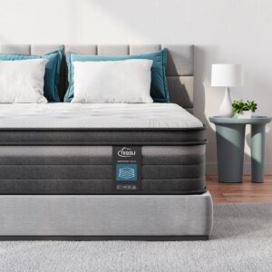 TeQsli Gel Memory Foam Pocket Sprung King Mattress 5FT with Breathable Soft Fabric