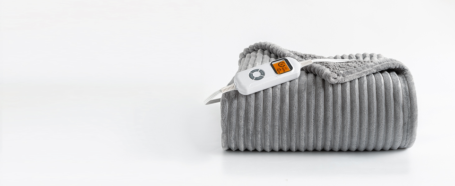 BUZIO Electric Blanket Heated Throw Blanket