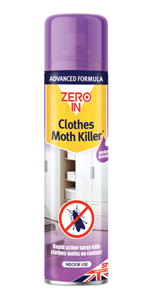 clothes moth, spray, control, zero in, moth killer