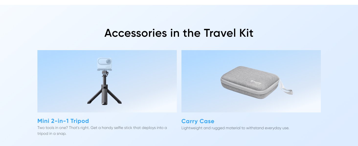 Accessories in the Travel Kit