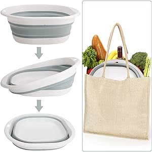 Square Folding Hand Wash Basin Collapsible Washing Up Bowl Portable Washbasin Camping Water Basin