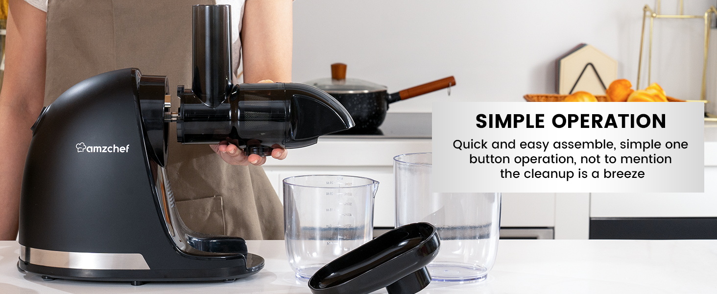 AMZCHEF juicers juicer machines masticating juicer cold press juicer slow cold press juicer machines