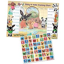 Bing, potty, toilet, training, reward, chart, children, toddler, reusable, sticker
