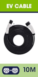 EV charger cable type 2 to type 2 7.4kW 10 metres charging station home charging public charging