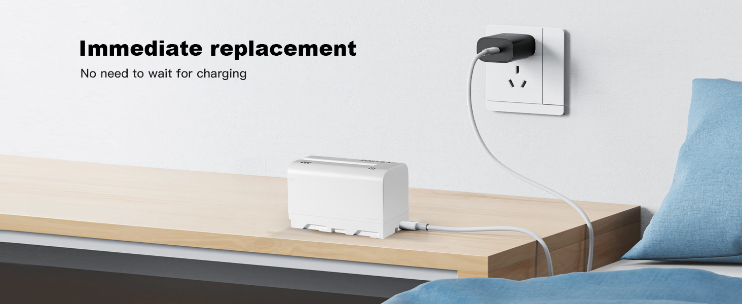 VILTROX NP-F970 Replacement Battery Pack of 2 Battery and Smart LED Dual USB-C Charger for Sony NP-F