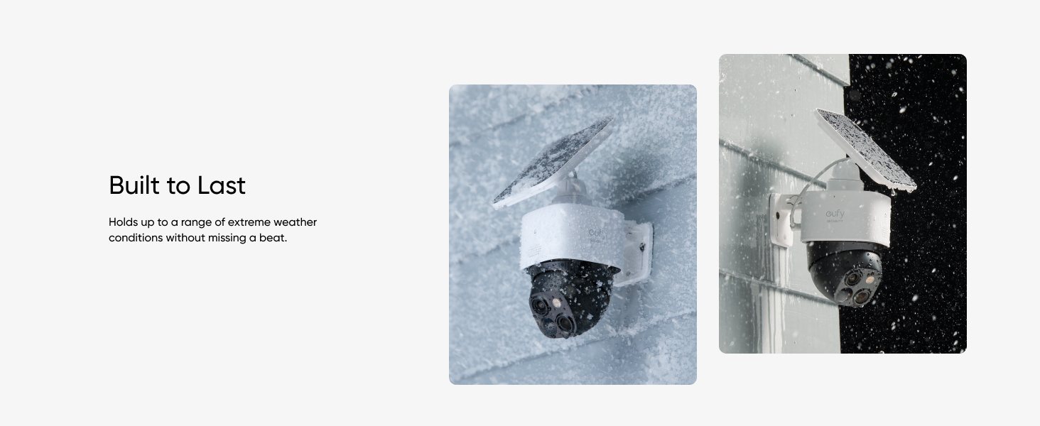 a composite image of a security camera and a snow covered roof.