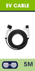EV charger cable type 2 to type 2 7.4kW 5 metres charging station home charging public charging