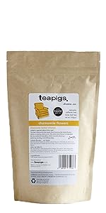 chamomile; loose tea; teapigs; herbal tea; whole flower