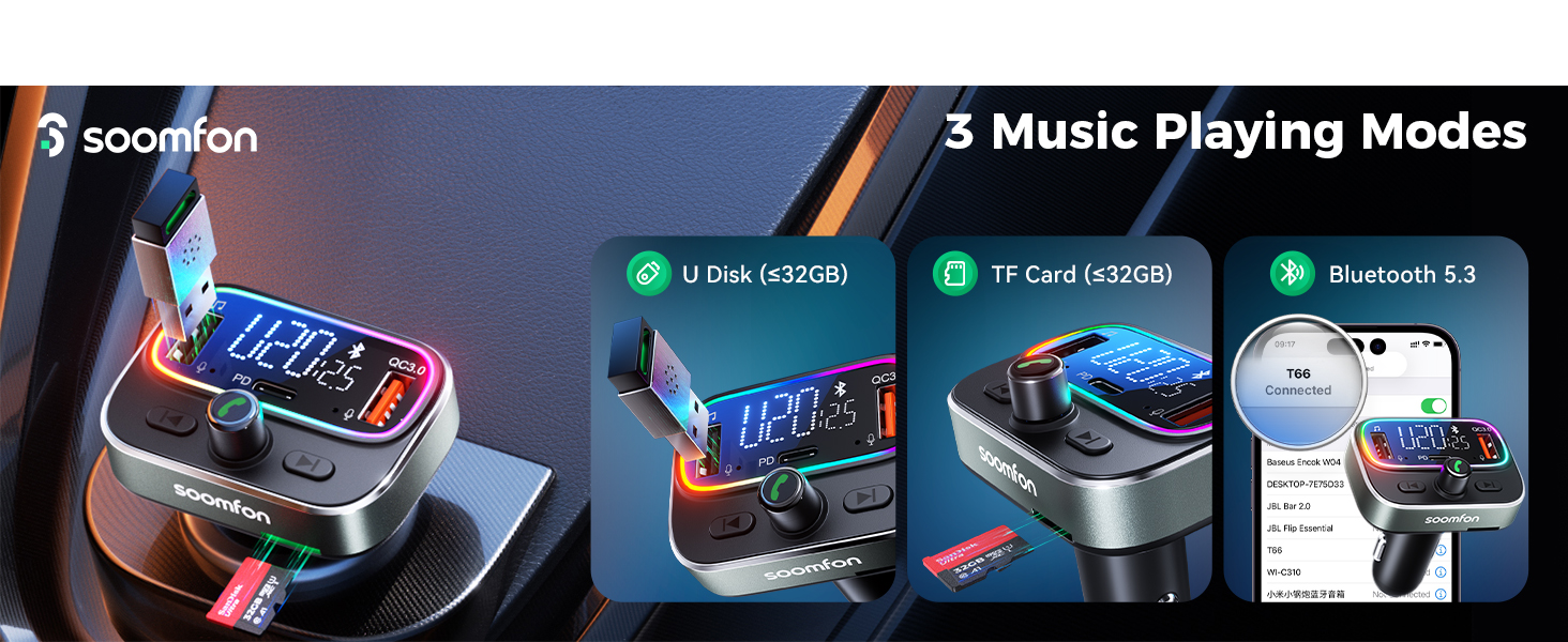 car radio bluetooth transmitter, bluetooth car transmitter, bluetooth radio transmitter