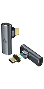 USB C Magnetic Adapter - Elbow Flat
