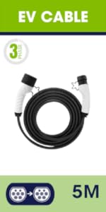EV charger cable type 2 to type 2 3 phase three phase 22kW 5M ev charging station public charging