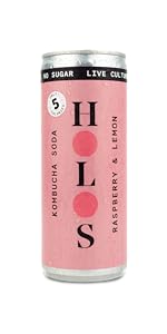 holos kombucha raspberry lemonade lemon