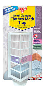 demi diamond, clothes moth trap, moth control, zero in
