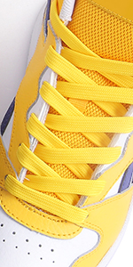 Yellow Fine Weave Flat Trainers Shoelaces