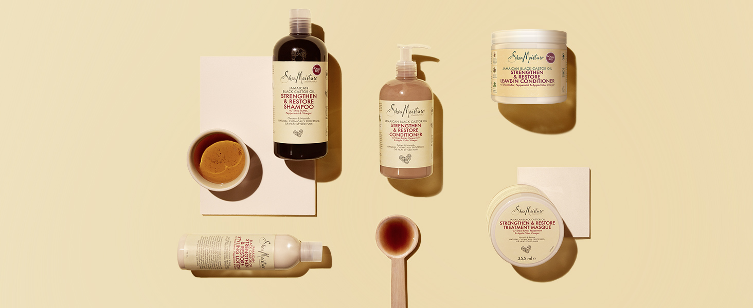 SheaMoisture Strengthen & Restore Shampoo cleanses & delivers intense moisturisation & nourishment